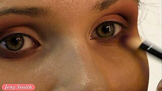 jeny smith rocks red corset nylons teasing legs fingering in steamy stockings photoshoot 😈🔥