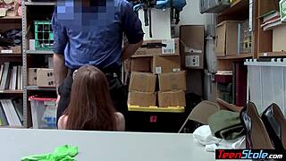 shoplifter irish redhead teen fucked hard by lp officer big cock