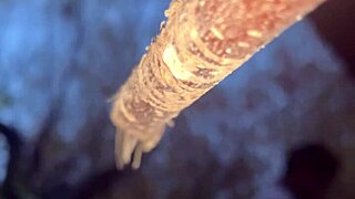 Milf witch creampie pussy doggystyle bent over forest public black cock