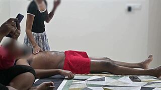 Lady Watches Happy Ending Cock Massage