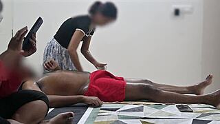 Lady Watches Happy Ending Cock Massage