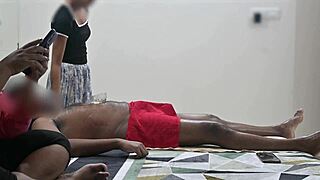 Lady Watches Happy Ending Cock Massage