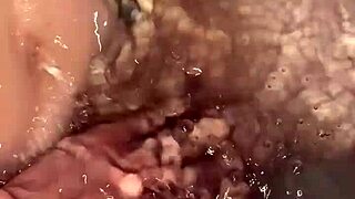 neighbors skinny wife gives sloppy shower blowjob while smoking