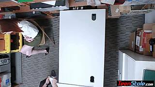 shoplifter irish redhead teen fucked hard by lp officer big cock