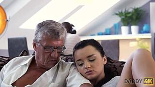 Daddy4k Old Man Fucks Brunette Teen On Sofa