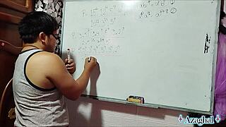 Asian Nerd Student Learns Bedroom Algebra From Teacher's Big Cock