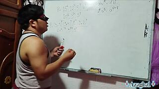 Asian Nerd Student Learns Bedroom Algebra From Teacher's Big Cock