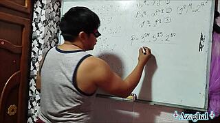 Asian Nerd Student Learns Bedroom Algebra From Teacher's Big Cock