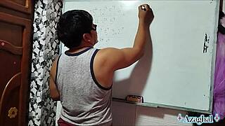 Asian Nerd Student Learns Bedroom Algebra From Teacher's Big Cock