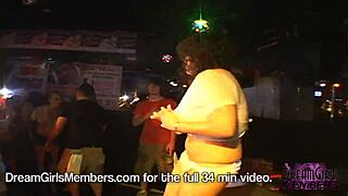 Bored housewives flash wet t-shirts at bar contest dancing wild with neighbors 🎉💦👯‍♀️