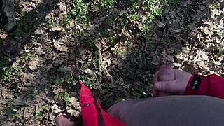 i masturbate outdoors while he watches and jerks off to my shaved pussy
