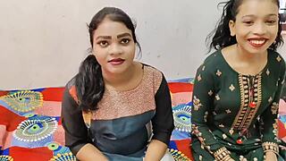 i dared my girlfriend and her best friend into the hottest dorm threesome ever full vid