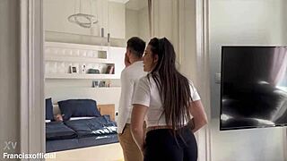italian brunette real estate agent anal fucked doggystyle cowgirl blowjob ball licking