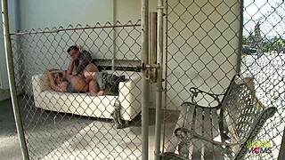 blonde milf big boobs bent over fucked big cock outdoor parking lot