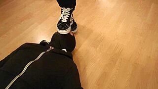 you love eating from under my sneakers don't you, filthy pet?