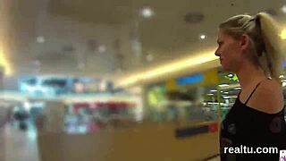 damn this czech babe gets tempted in the mall then stripped and pounded pov style