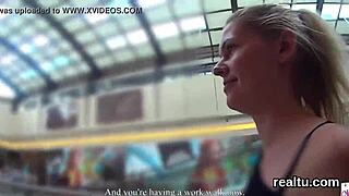 damn this czech babe gets tempted in the mall then stripped and pounded pov style