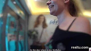 damn this czech babe gets tempted in the mall then stripped and pounded pov style