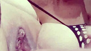 Thrust HUGE DILDO in mature neighbor's pussy she SQUIRTS hard!