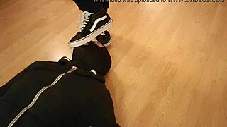 you love eating from under my sneakers don't you, filthy pet?