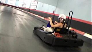 swingers' backseat ffm has blonde braces teen riding monster cock wildly?