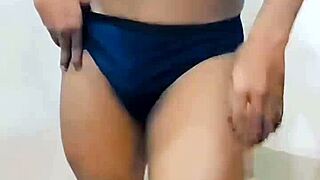 Sissy with micro penis pisses in different spots