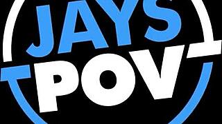 Jay's POV sees brand new tattooed slut Imani Valor stretch her super tight pussy wide