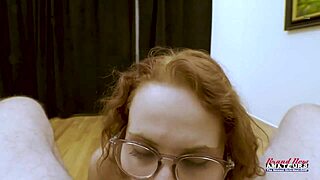 Skinny ginger luna parish deepthroats cock then takes doggystyle pounding