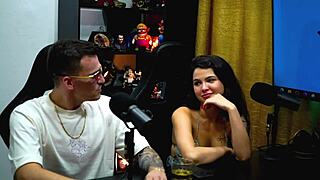 ruan kisses sexy natasha naturista hot on beach in front of husband during podcast