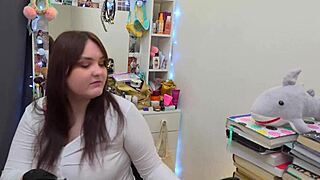 backstages hiding curvy bbw milf's dirty toy play and jerk off talk