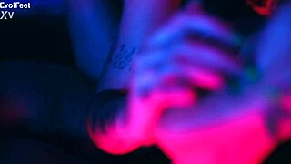 my big feet get licked for first time in lyfe