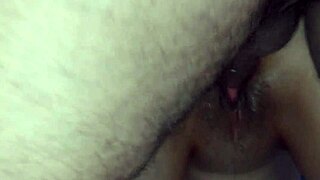 submissive wife gags on thick bull cock while humiliated cuck films his handjob