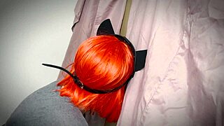 Ginger Amateur Teases Gloryhole Before Homemade Blowjob Action