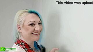 lucky gurl livie blainn uk schoolgirl deepthroats bbc then rides in office