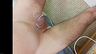 he experiences intense handsfree bliss from estim