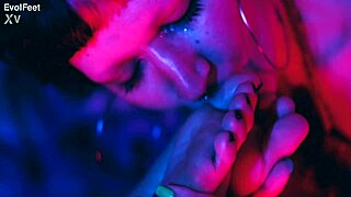 my big feet get licked for first time in lyfe