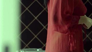 Big tits Latvian teen Simone strips robe for steamy romantic bath 😍🛁