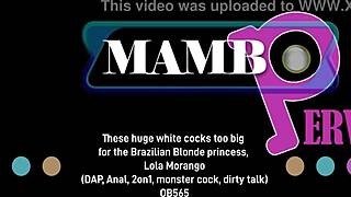 lola morango battles huge white cocks in dap anal