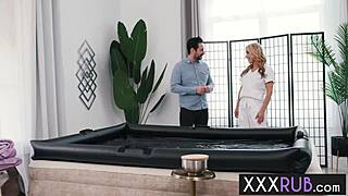 perverted guy uses coupon on small tits blonde milf masseuse summer vixen for sloppy nuru deepthroat