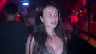 I can't resist this beautiful whore dancing panty-free to seduce me into public sex