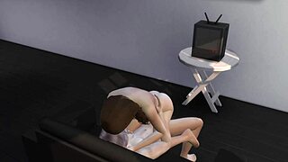Step siblings lose virginity riding each other in sims 4 part 2 hardcore action