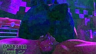 i grind golden fredina's big ass fuck doll in nightclub dancing to creampie facial explosion