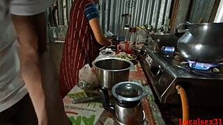 Servant Pounds Young Indian Pussy in Steamy Kitchen