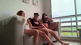 my best friend and stepsis invite me over then share my cock mff style