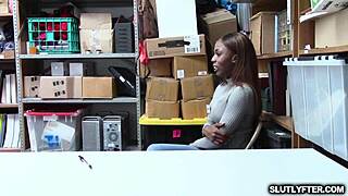 so the lp officer just bends sarah banks over and pounds her ebony pussy at the shop