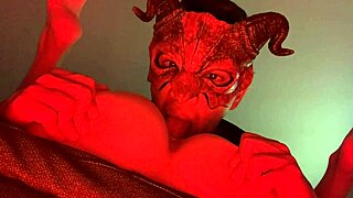 wet milf pussy devoured by demon tongue alone at home