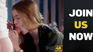 vip4k. while he's busy she sneaks off for sneaky shaved pussy fun