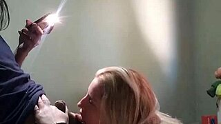 slutty girlfriend readies for deepthroat blowjob sloppy fuck and cum swallow