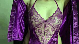 Ever watched an Indian hottie in purple satin lingerie get fucked hard then creampied deep part 2?