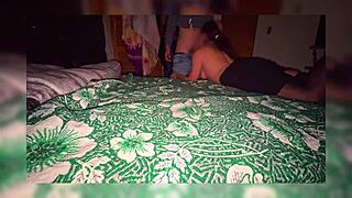 divorced milf mexicana fucks young guy after drinks thinking light's off.
